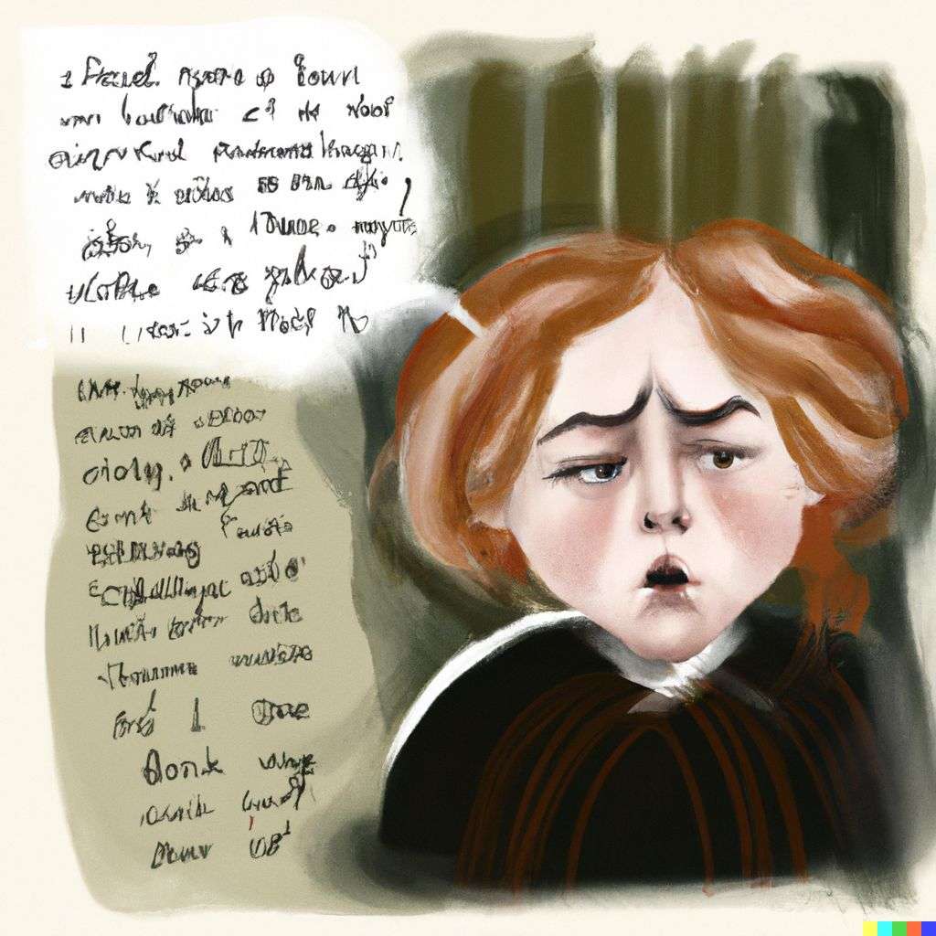 a representation of anxiety, children's book illustration